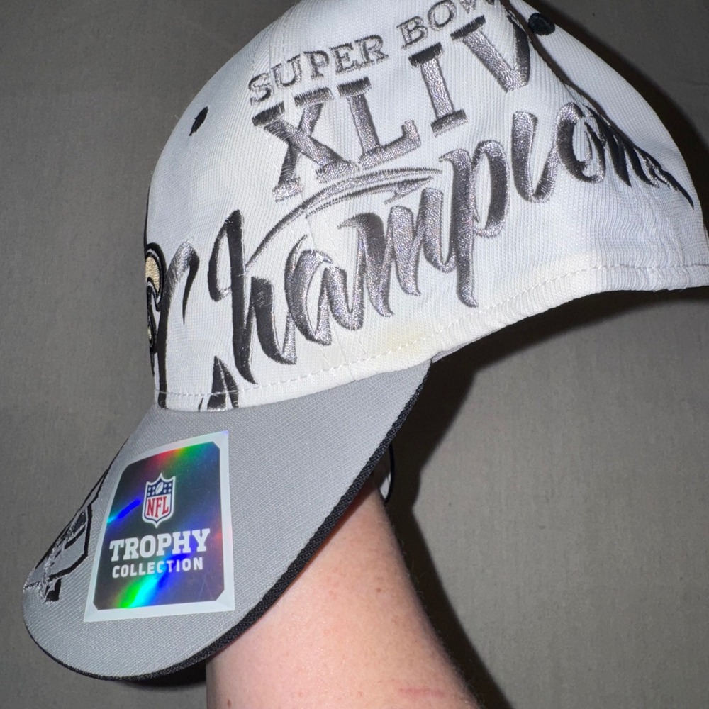 Reebok New Orleans Saints Super Bowl XLIV Champions NFL Cap Y2K OSFA - Picture 2 of 7